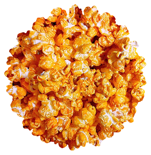 Golden Cheddar gourmet popcorn in a resealable gourmet tub from Best Darn Kettlecorn