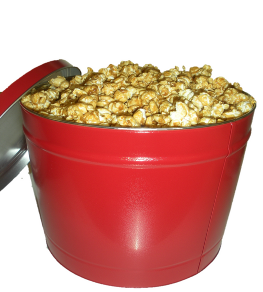 2 gallon gourmet popcorn gift tin from Best Darn Kettlecorn