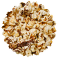 Milk Chocolate Drizzle gourmet popcorn in a resealable gourmet tub from Best Darn Kettlecorn