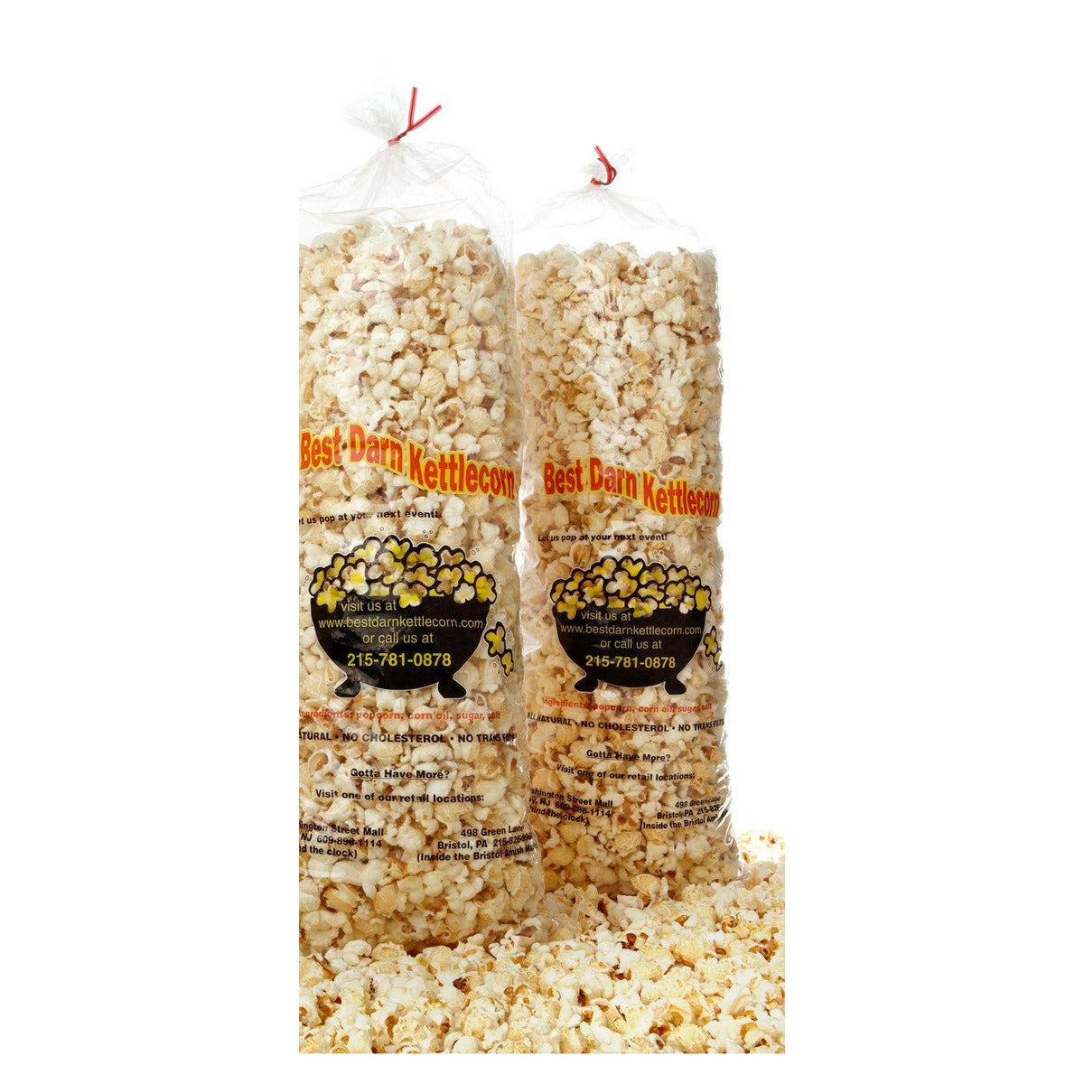 Two bags of Original Best Darn Kettlecorn sweet and salty kettle corn
